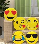 DearJoy Emoji Pillow Cushion in Yellow Colour Multi Faces Best Gift for Kids, Boyfriend, Girlfriend, Friends Blush