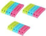 Fitaza Bag Sealing Clips Large, Medium, Small BPA Plastic Plastic Clips (Set of 18, Multicolor)