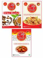 CITY TREATS Shahi Biryani Masala | Chicken Masala | Chai Masala, 50g, Combo Pack
