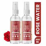 PEARLIX Rose Water Spray for Face & Organic Rose Water for Skin, Rosewater Facial Toner - Alcohol-Free Makeup Setting Hydrating Face Mist 200ML