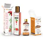 GO WOO Pack of 2 Clove Bud Essential Oil and Rosehip Seed Carrier Oil - 100% Pure for Skin 110ML