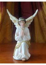 Breeze Handicrafts Poly Resin Idol of Guardian Angel Statue for Table Decoration and Christian Showpiece Praying Angel Pack of 1 12.5x8x19 cm