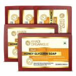 Khadi Organique Honey Glycerin Soap | Natural Herbal Handmade Bathing Soap | Khadi Soap | Pack Of 5