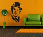 Lanstick Vinyl Multicolor Charlie Chaplin Image Self Adhesive Wall Sticker 24 inch