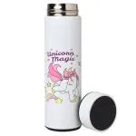 SAMVARDHAN Stainless Steel Insulated Unicorn Water Bottle with Smart Temperature Display for Kids & Adults (Multicolor)