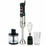 Inalsa Hand Blender Robot INOX 1000 -1000 Watt with Chopper, Whisker, 600 ml Multipurpose Jar.