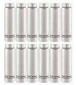 Kuber Industries Silver Stainless Steel Water Bottle - 1 L (Set Of 12)