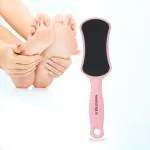 Majestique Foot Scrubber for Dead Skin, Callus Remover for Feet, Professional Pedicure Foot Rasp Removes Cracked Heels, Dead Skin for Wet and Dry Feet (Pink)