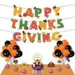 Festiko Happy Thanks Giving Swirls (10 Pcs), Thanksgiving Day Theme For Happy Thanksgiving Party Decoration Supplies