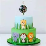 AMFIN Birthday Candle Animal Theme / Animal Jungle Cake Decoration / Cake Candle 1st Birthday / Cake Candle Jungle Theme Kids / Candle for Party Decoration - (Pack of 1)