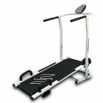 Sparnod Fitness STH-500 Manual Treadmill Running Machine for Home Gym - Foldable, 120-kg Max User Weight DIY Installation - White & Black