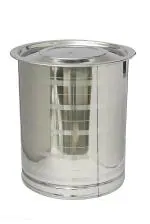 Liolis Silver Stainless Steel Storage Drum