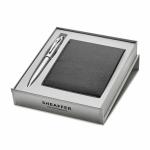 Sheaffer Durable Silver Ball Point Pen with Slim Wallet