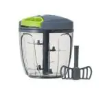 VALVIER Garlic Grinder Onion Chopper, 2 in 1 Manual Food Processor Portable Speed Pull String Vegetable Cutter for Veggies, Ginger, Fruits, Nuts, Whisk and Smoothie Blender, 1000 ml, (PACK OF 1)