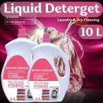 Sunita Dreams Fab Liquid Detergent Pink 10Liter Fresh Scent, Stain Remover, Eco-Friendly Formula | Front Load | Top Load