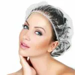 Kudize Clear Disposable Shower Cap Waterproof Plastic Elastic Hair Bath Caps for Hair Dye, Shower, Bathing,Spa Home Use Hotel and Hair Salon (Pack of 200)