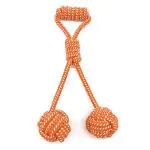 Super Dog / Pet/ Dog/ Cat Chew Rope Toy with Two Rope Balls and Handle Knot
