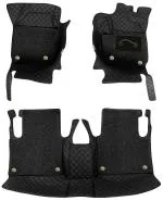 Autofurnish Black Faux Leather Car Foot Mats For Honda City