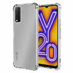 Kite Digital Vivo Y20/Y20i/Y20S/Y20A/Y11S/Y12S/Y20G Transparent Bumper Shock Proof Corner Soft TPU Silicone Flexible Back Case Cover (Pack of 3)