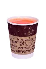 SEZ 240 ML/ 8 oz. COFFEE BROWN Ripple Paper Cups Hot / Cold Beverage Drinking Cup for Water, Juice, Coffee or Tea Ideal for Water Coolers, Party, or Coffee On The Go (Pack of 100)