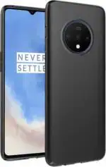 Multronics Black Rubber Back Cover Compatible With One Plus 7T