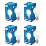 PHILIPS 3-watt LED Bulb | AceSaver LED Bulb | Base: E27 Light Bulb for Home | Crystal White, Pack of 4