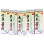 BRAIN ACTIV Omega ( EPA, DHA ) Total Anthocyanins , Natural Mixed Tocopherols & Vitamin D3 Syrup 200ml (Pack_of_5).
