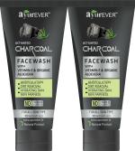 AyurEver Deep Cleansing Activated Charcoal (Pack of 2) Face Wash (200 ml)