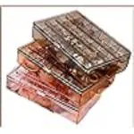 WEZOSHINET Portable 2 Layer Acrylic Jewelry Storage Box Organizer Holder case with Lid for Earrings Necklaces Bracelets Rings with 24-Grid Small and 6-Grid Big (Multicolor - 1 PCS)