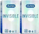Durex Invisible Super Ultra Thin (2 Boxes, 10 Condoms in Each Box)