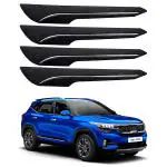 Oshotto (BP-04) Car Black Rubber Bumper Protector/Corner Moulding Compatible with Kia Seltos -(Set of 4 pcs)