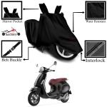 Kedit Piaggio Vespa Motorcycle Bike Scooty Cover Black Colour Water Resistant - UV Protection & Dust Proof Imported Fabric Quality,Sun Protection,Weather Bike - Scooty Two Wheeler Body CoverPiaggio Vespa