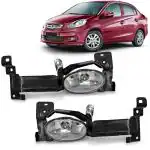 Kingsway Car Fog Lights/Lamps with Bezel and Wiring for Honda Amaze, Model Year : 2013 - 2018, Material: ABS / PVC, 21W, 12V DC, Color : Yellow, Set of 2 Piece (Left / Right)