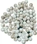 Kapoor Pets 10 mm Milky White Kancha Stone Decorative Super Shiny Glossy Round Glass Stone Pebbles 1 kg