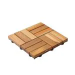 Sharpex Wooden Deck Tiles,Water Resistant Flooring Tiles,Indoor & Outdoor Check Pattern 12 inch