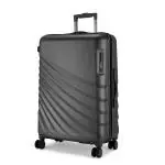 Safari Polaris Pro Hardside Suitcase, TSA Lock, 8 Wheels, Small Size, Cabin Luggage Trolley Bag with Antitheft Zipper, Castle Black Color, 59cm
