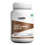 Onelife Bone Bliss: Clinically Researched Acticissus, Alfalfa, Calcium, Magnesium, Vitamin D2, K2, B12 & Zinc: Promotes Bone & Joint Health - 60 Tablets (Vegan, GMO-Free). 60 Tablets