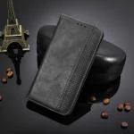 EXCLESIOR Apple iPhone 12 Mini Black Magnetic Lock, Kickstand, Card Slot, Leather Wallet Flip Case Cover