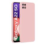 LIRAMARK Silicone Soft Back Cover Case for Samsung Galaxy A22 5G / Samsung Galaxy F42 5G (Pink)