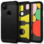 Spigen Black Polycarbonate Tough Armor Back Cover Case For Google Pixel 4A