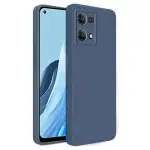 Rakulo Liquid Silicone Flexible with Camera Protection Soft Back Cover Case Oppo F21 Pro 4G (Blue)