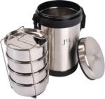 JVL Stainless Steel Medium Hot Insulated Four Layer Lunch Box With Bag