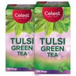 Celest Tulsi Green,200 Tea Bags | Green Tea - Tulsi | Green Tea | Tulsi Green Tea Bags