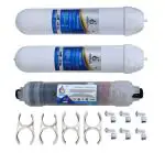 KRPLUS Pre-Carbon Filter, Sediment Filter, 8 Inch Transparent Mineral Cartridge With Clamps & Connectors Compatible with All RO Water Filters