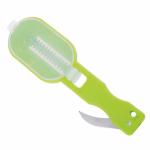 THRIFTY SHOPPER ; *MAKING LIFE EASY* Fish Scale Cleaner Scraper Kitchen Tools Fish Maw Slicer with Lid & Knife Fish Scale Brush Perfect Design Kitchen Gadgets 1pc- (Random Color)