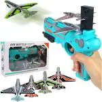 PlayVista games toy Airplane Launcher Gun,Shooting Guns,Air Battle Gun,Toy Gun with Foam Glider Planes,Plastic Gun,Unbreakable Plastic Gun, Aeroplane Toys,Games,Papers Foam Slippers,for Children's,Kids,Boys