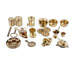 Folktales Desi toys Premium Brass Roleplay Kitchen Set for Kids age 5Y+ (Golden)