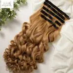 Hair Originals Human Hair extensions -7 Piece Clip set - Natural Brown, 26