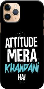 CustomEra Apple iPhone 11 Pro Multicolour Attitude Mera Khandani Hai Quote Polycarbonate Hard Case Back Cover