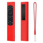 Caldipree Silicon Protective Case Cover Compatible with Samsung Smart TV Remote Control 2022 TM2280E QLED TV BN68-13897A [Remote NOT Included] (Red)